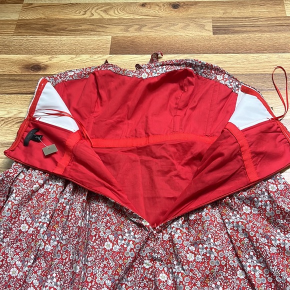 J. Crew Liberty Tie Front Strapless Dress size 12 - Picture 10 of 16